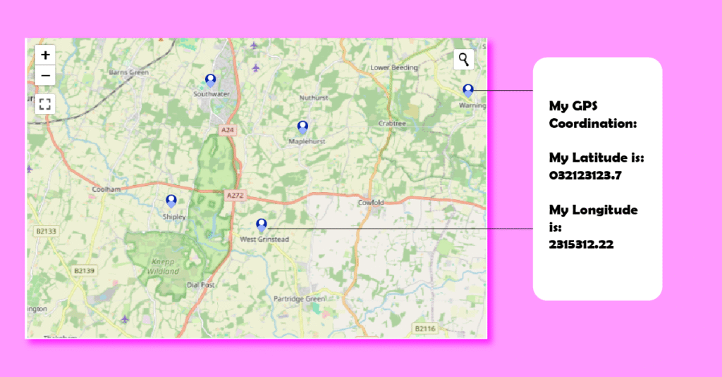 ابزار جی‌پی‌اس آنلاین در سایت onlinecompass.netو